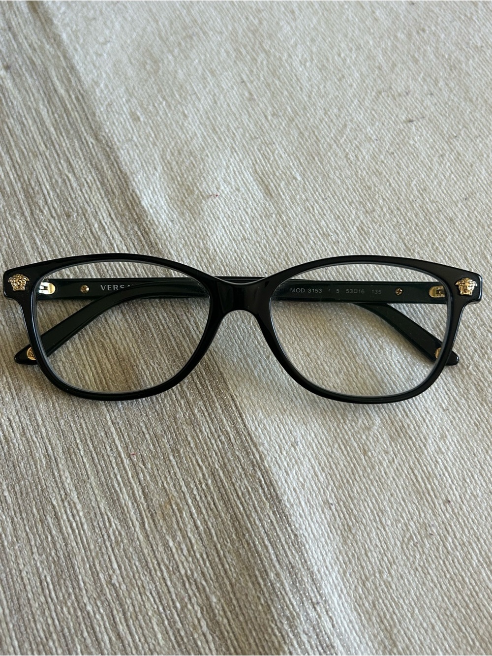 Versace MOD 3153 Black Medusa Eyeglasses Frames 53□16 Made in Italy - Picture 2 of 11